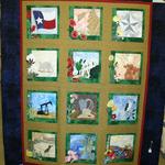 Appliqué Quilt Professional
First Place
Entered by:	Joanna Simpson
	Amarillo,  TX
Made by:	Joanna Simpson
Quilted by: 	Joanna Simpson
Pattern by:  Sharon Wilhelm
Size: 	72 x 90
Texas Proud
