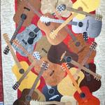 Appliqué Two Person Quilt
Third Place
Entered by:	Ann Hicks
	Midland,  TX
Made by:	Ann Hicks
Quilted by: 	Trish Gabbard
Pattern by:  Ann Hicks
Size: 	69 x 91
18 Guitar Pickup
