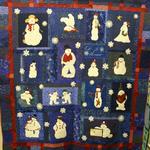 Mixed Technique Two Person/Group Quilt Large
Second Place
Fat Quarter Award - Pebsworth Insurance Agency
Entered by:	Winona Franks
	Amarillo,  TX
Made by:	Winona Franks
Quilted by: 	Elaine LaForce
Pattern by: 	Commercial Pattern
Size: 	84 x 90
Let it Snow
