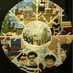 Art Quilt Large
First Place
Fat Quarter Award - Mayor Roger Malone
Entered by:	Lou Sikes
	Portales,  NM
Made by:	Lou Sikes
Quilted by: 	Lou Sikes
Pattern by: 	Lou Sikes
Size: 	50 x 50
The Day it Snowed Tortillas
