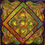 Pieced Two Person Quilt
Honorable Mention 
Entered by:	Connie Parks
	Pampa, TX
Made by:	Connie Parks
Quilted by: 	Gayle Wilson
Pattern by:  	Jacqueline De Jonge
Size: 	60 x 60
Joy
