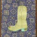 Art Quilt 
Second Place
Entered by:	Jody Teller
	Midland, TX
Made by:	Jody Teller
Quilted by: 	Jody Teller
Pattern by:  	Jody Teller
Pattern Name: Brian's Boot
Size: 	12.25  x 17
Brian's Boot
