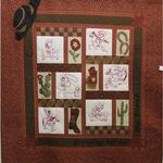 Mixed Technique Two Person/Group Quilt Large  
Honorable Mention
Entered by:	Jill Johnson
	Lovington, NM
Made by:	Jill Johnson
Quilted by: 	Cindy Sanches
Pattern by:  	Marilyn Roskey
Pattern Name: Growing up on the Ranch
Size: 	75  x 82
Growing up on the Ranch
